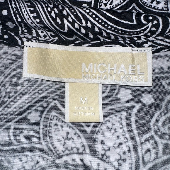 Michael Kors Ladies Short Sleeve Surplus Front Black & White Knit Blouse Mint! - Picture 6 of 6